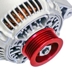画像2: レビン/トレノ AE86　高出力 オルタネーター 70A　*アルミプーリー仕様 レッド (2)