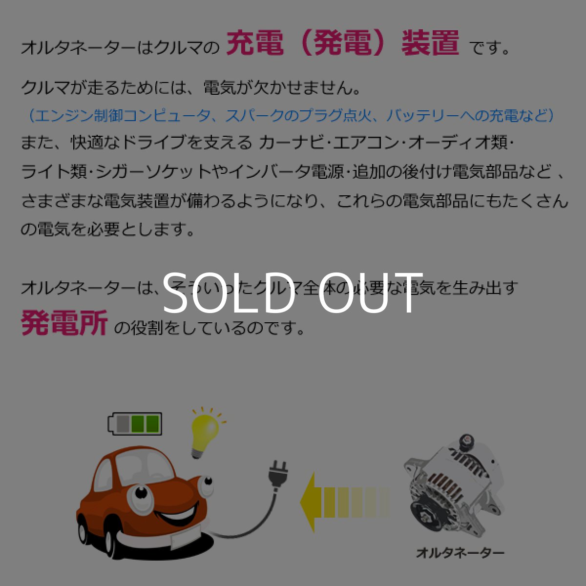 画像4: メルセデス・ベンツ W123 （ディーゼル） 高出力オルタネーター 90A　*ダブルプーリー　[A-AC011] (4)