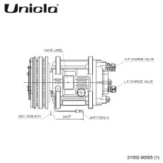 画像2: ローバーミニ（〜1996年）　Unicla（ユニクラ） ACコンプレッサー　UP90-125MM-12V-FN2 (2)