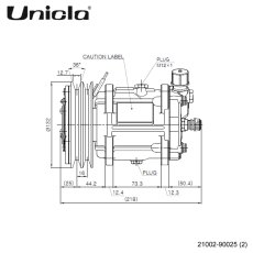 画像4: Unicla（ユニクラ） ACコンプレッサー　UP120-132AA-12V-U04　*サンデン SD507 互換対応 (4)