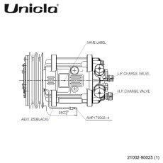 画像3: Unicla（ユニクラ） ACコンプレッサー　UP120-132AA-12V-U04　*サンデン SD507 互換対応 (3)