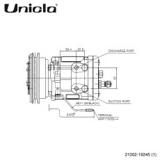 画像3: Unicla（ユニクラ） ACコンプレッサー　UC90-125A-FN-C (3)