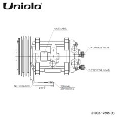 画像3: Unicla（ユニクラ） ACコンプレッサー　UP150-132AA-12V-U04 (3)