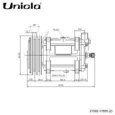 画像4: Unicla（ユニクラ） ACコンプレッサー　UP150-132AA-12V-U04 (4)