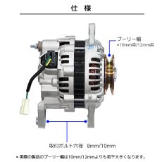 画像3: L型　高出力 ICオルタネーター80A　（ハコスカ/ケンメリ/フェアレディ/セドリック/グロリア/L20） (3)